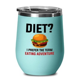 Dietetics Teal Edition Wine Tumbler 12oz - I prefer the - Registered Dietitian Nutritionist Foodies Vegan Vegetables Dietician Vegeterian Consultant