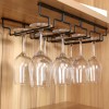 Uten 4 Rows Wine Glass Racks Under Cabinet Wall Mounted