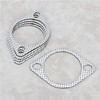 Exhaust Gasket, 5 Pieces 3 Inch Ceramic Exhaust Pipe Metal