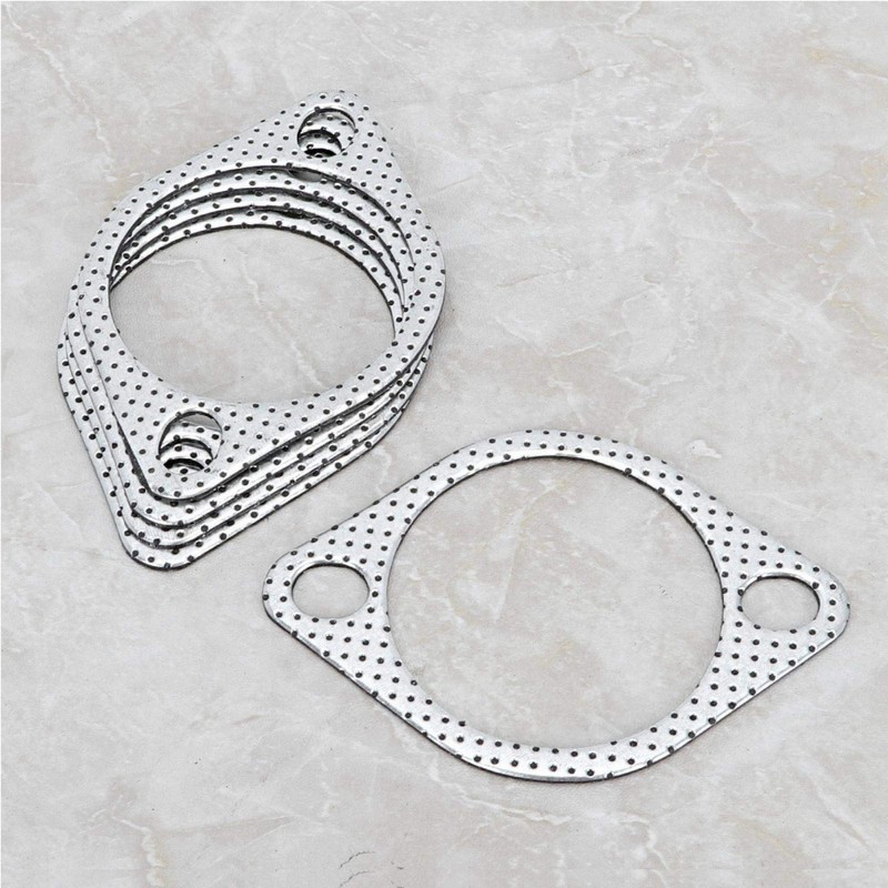 Exhaust Gasket, 5 Pieces 3 Inch Ceramic Exhaust Pipe Metal