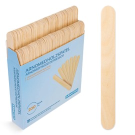 100 x Wooden Ice Sticks ARNOMED Wooden Sticks for Crafts, Wooden Spatula 15 x 1.8 cm, Wooden Spatula DIY, Ice Sticks Wood, Disposable Ice Sticks for Crafts, Spatulas for Cosmetics, Wooden Spatula,