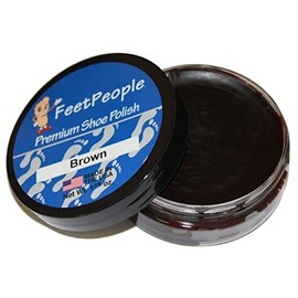 FeetPeople Premium Shoe Polish Wax, Brown, 1.625 Ounces, 2 Pack