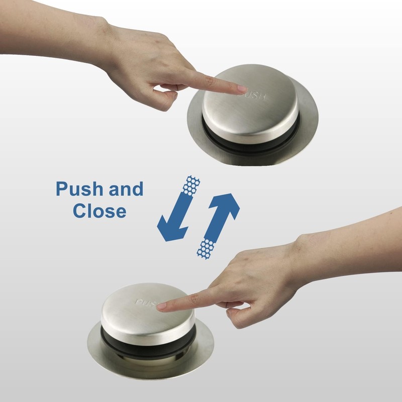 Brushed Nickel Tub Drain Tip-Toe Tub Trim Set Conversion Kit
