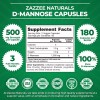 D-Mannose Capsules 180 Veggie Caps 1000mg 100% Pure UTI Relief
