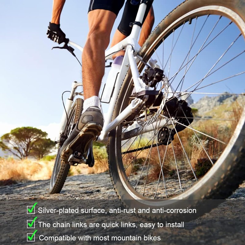 Bicycle Chain 9 Compartments Stainless Steel Single Speed Bicycle Chain
