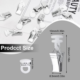 Pack of 100 Curtain Clips for Rails Curtain Clips Metal Curtain Clips with Wheels Curtain Rolls with Clip Curtain Hooks Glider Set for Curtains Door Curtains Shower Curtains
