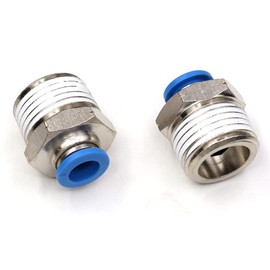 CEKER 8mm x 1/2" NPT Male Push-to-Connect Air Fittings, 2 Packs
