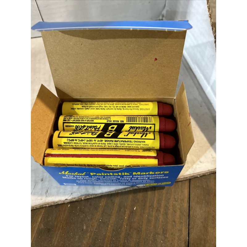Markal "B" Red Solid Paint Stick Marker Multi Use Pack
