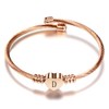 OutstandLong Initial D Letter Rose Gold Cuff Bracelet for Women