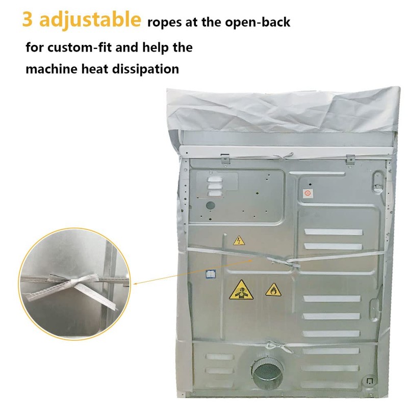 2Pack Washer and Dryer Covers, Portable Washer Cover with Zipper
