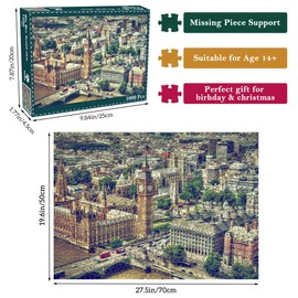 Puzzle 1000 Pieces, Puzzle Adults, Impossible Skill Game for the Whole Family, Colourful Laying Pie Air Supervision by Big Ben