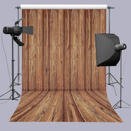 INRUI Brown Retro Wood Wall Photography Backdrop Vintage Wooden Texture Wall Floor Photography Background Portrait Photo Kid Birthday Baby Shower Party Photo Decoration (1.8x2.4m)