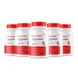 Glycowane (5 Pack) Glycowane Blood Health Support Capsules, Glyco Wane Pill (300 Capsules)