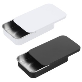 2Pack Dental Floss Portable Case, Dental Floss Dispenser, Refillable Glide Floss Storage Container Storage, Portable Travel Floss Box for Travel, Dates,Dinners and Hotels (Black, White)