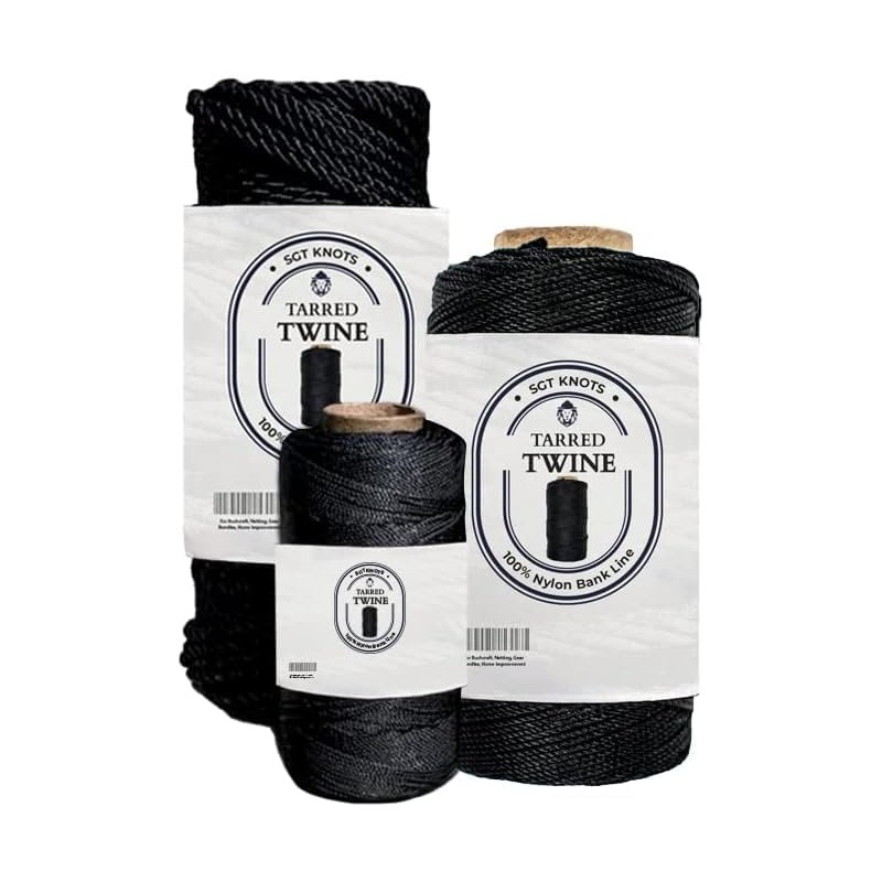 SGT KNOTS Tarred Twine - 100% Nylon Bank Line for