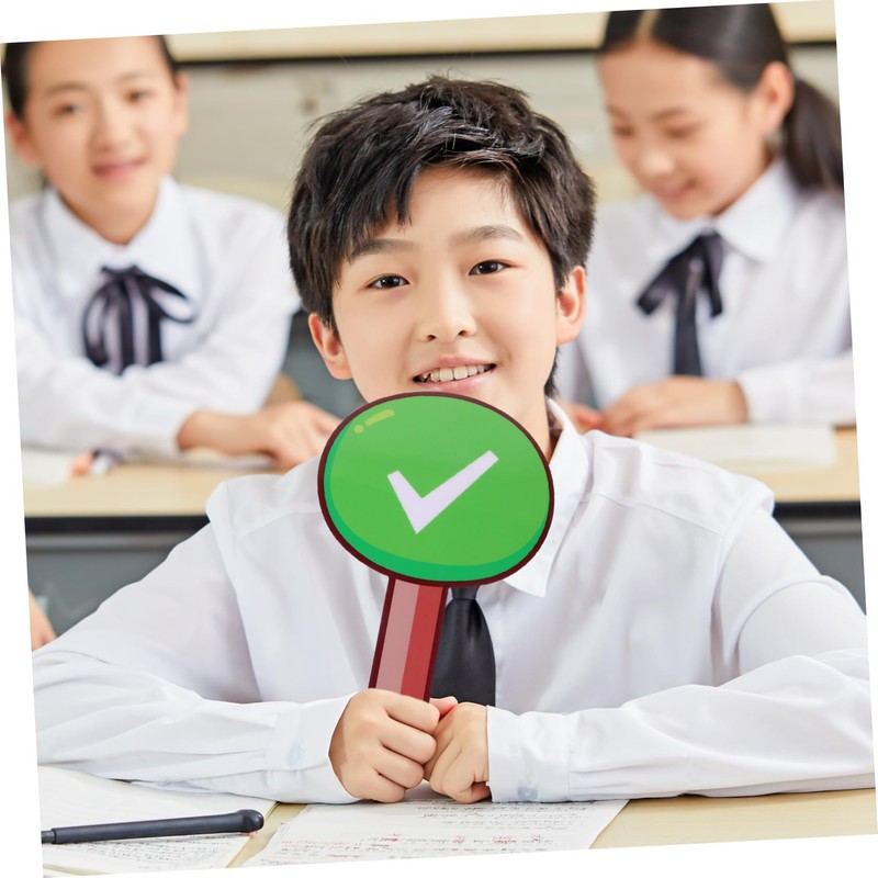 FUNOMOCYA 2Pcs Handheld Voting Paddle Teacher Judging Board Reusable Classroom