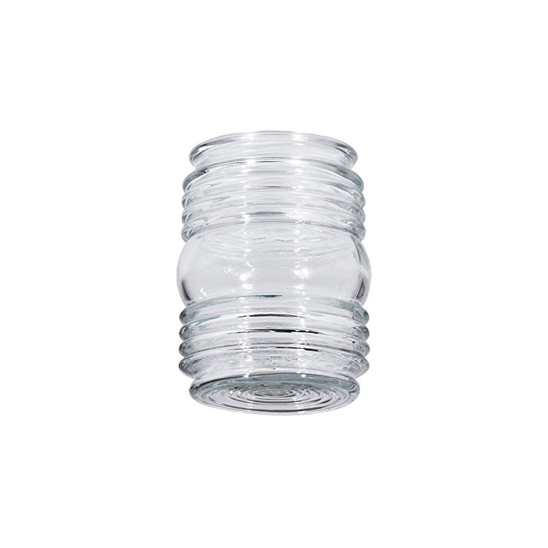 B&P Lamp® 4 1/2" Clear Retro Utility-Type Glass Shade