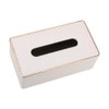 KINGFOM Tissue Box Cover PU Leather Rectangle Tissue Box Holder