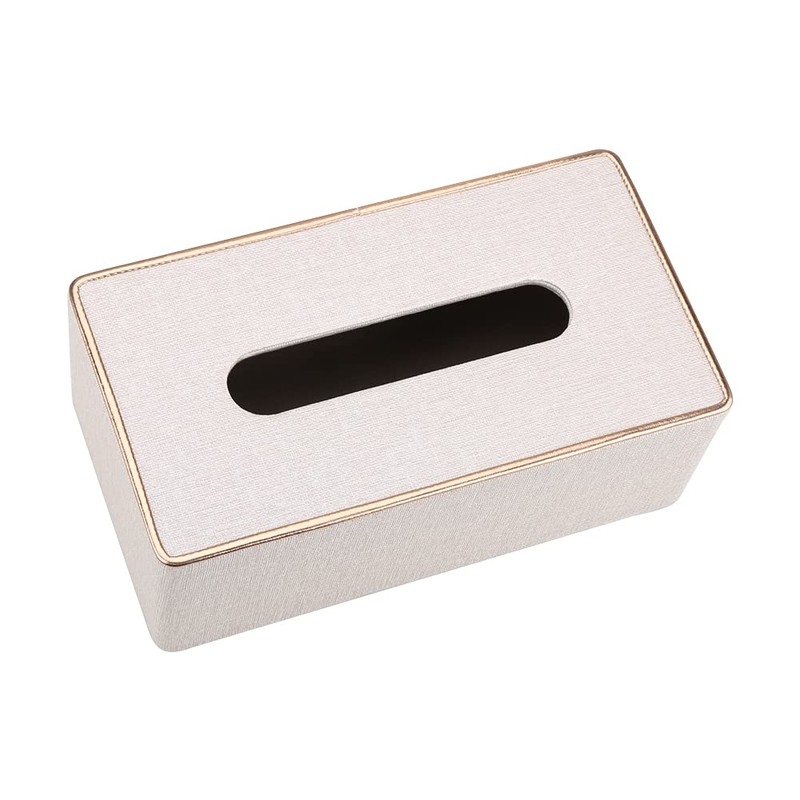 KINGFOM Tissue Box Cover PU Leather Rectangle Tissue Box Holder
