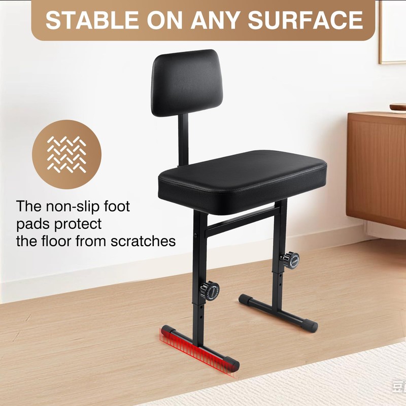 MoyRetty Adjustable Piano Bench with Back, Keyboard with Backrest, Adjust