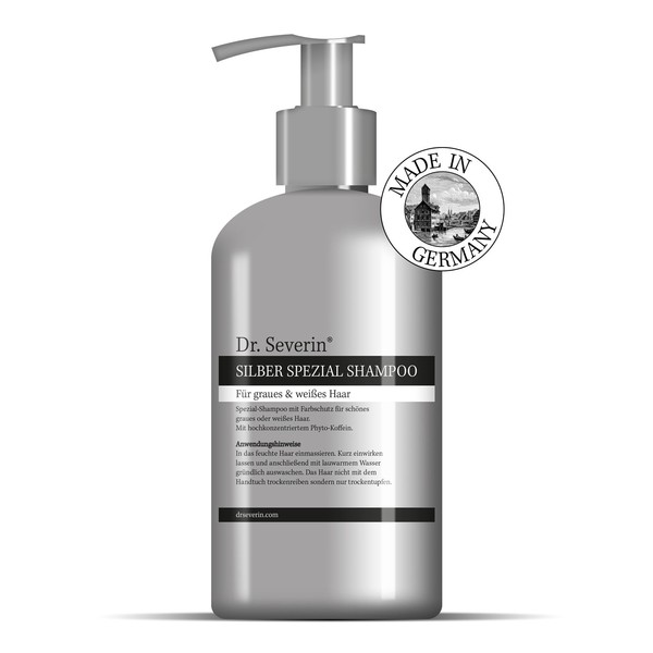Dr. Severin Silver Special Shampoo for Grey, White & Blonde Hair - Anti-Yellow Effect for NATURAL AND COLORED HAIR