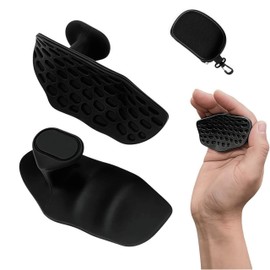 Genérico Puños de Entrenamiento antidelizante Guantes para Gym Mujer y Hombre, Calleras Hand Grip Antideslizantes para Pesas, Mancuernas y Calistenia Accesorios para Gimnasio (Negro)