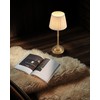 KDG Portables Cordless Table Lamp, Fabric Shade Desk Lamp, 4000mAh