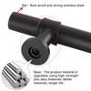 LONTAN 10 Black Cupboard Handles 96mm Kitchen Cupboard Handles Black