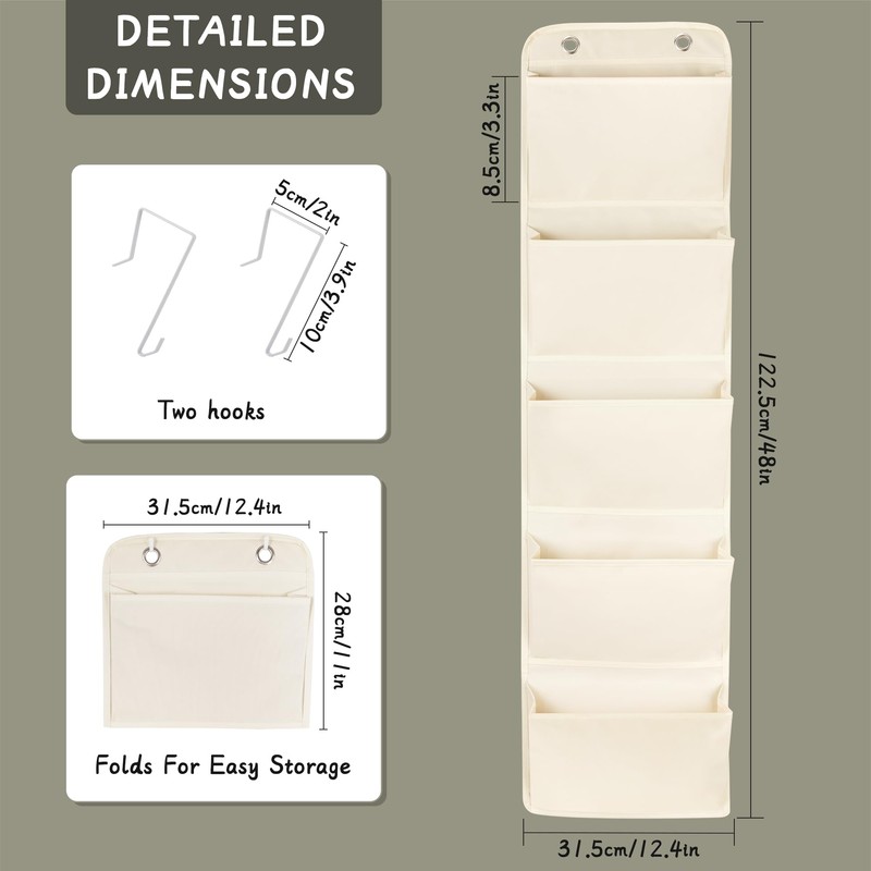 Niboken Over the Door Hanging Organiser Wall Mount Organiser Magazines