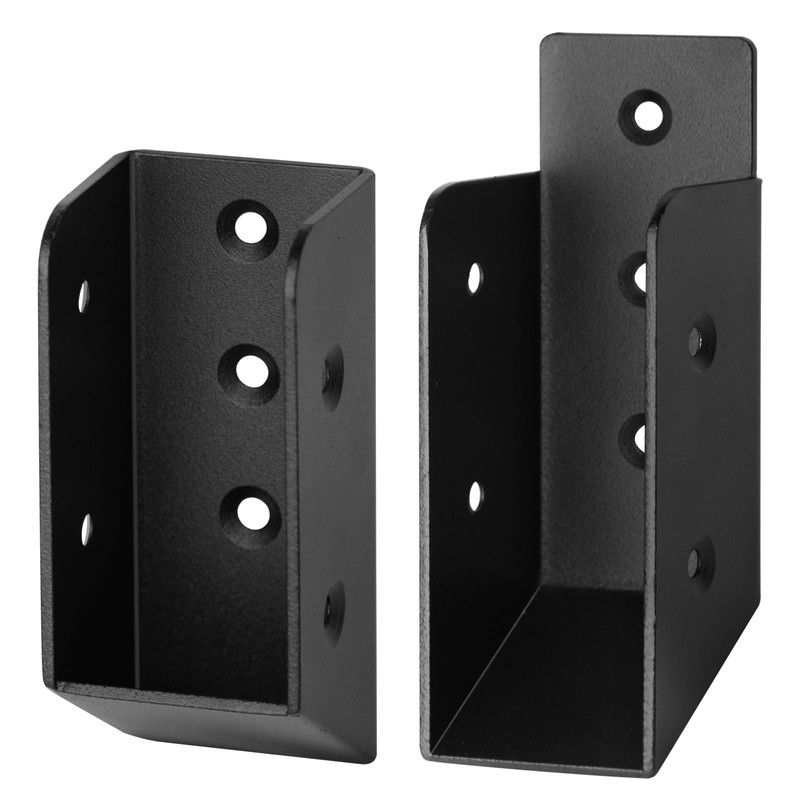 MOUNTAIN_ARK 4 Pair 2x4 Black Deck Fence Railing Bracket for