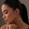 LeCalla 925 Sterling Silver Link Hoop Earrings for Women |