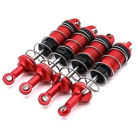 Upgrade Metal Shock Absorber Damper Upgrade Parts for MJX Hyper Go RC Car Parts,for MJX Hyper Go H16BM H16GT H16DR,16207 16208 16209 16210 H16H,(Red)