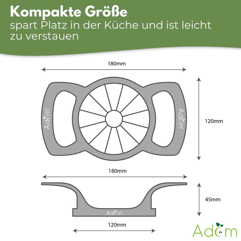 Adam Professional Stainless Steel Apple Slicer, Kitchen Tool for Fruit