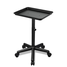 Salon Tray Cart, Salon Rolling Tray, Tattoo Tray on Wheels with Adjustable Height, Salon Color Tray for Salon&Spa Use…