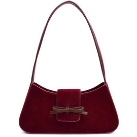 GETERUUV Shoulder Bag Red Purse for Women Trendy Shoulder Purse Coquette Bow Purse Y2k Small Shoulder Bag Mini Clutch Purse