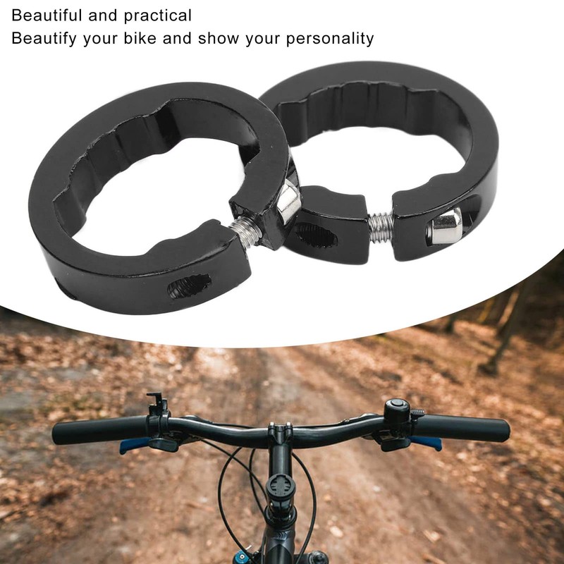 2 Pcs Convenient Bicycle Handlebar Grips Lock Rings Aluminum Alloy