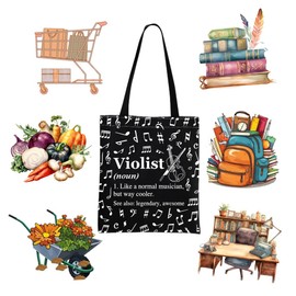 Violist Gift Violist Appreciation Gift Viola Lover Gift Violist Tote Bag for Viola Player (V-iolist Black Tote)