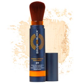 Brush On Block Brush On Block SPF 30 Mineral Powder Sunscreen New Formula, With Niacinamide, Hyaluronic Acid, & Vitamin C, Broad Spectrum, Water Resistant, Translucent, For All Skin Types, Reef Friendly, Mfg in USA