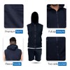 NOROZE Men's Sleeveless Hoodie & Short Tracksuit Set Casual Zipper