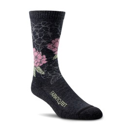 Farm to Feet Springer Mountain Everyday Light Cushion Crew Socks (US, Alpha, Large, Regular, Regular, Charcoal)