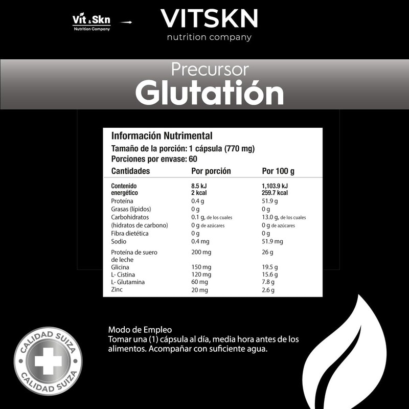 Precursor de Glutatión Skin Vit 60 Cápsulas | Fórmula Super