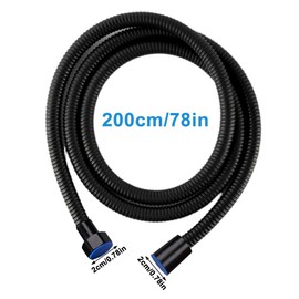 oupados 2 m Shower Hose, Universal Shower Head Hoses, Black, Suitable for Hand Showers, Shower Hoses