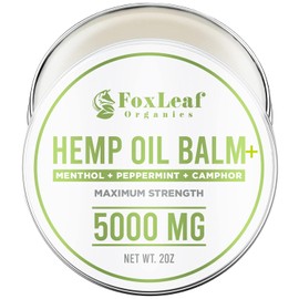 Hemp Oil Balm with Arnica, Camphor, Menthol & Peppermint, Herbal Cooling Balm for Muscles, Joints, Knees, Back & Body, Made in USA, 2oz