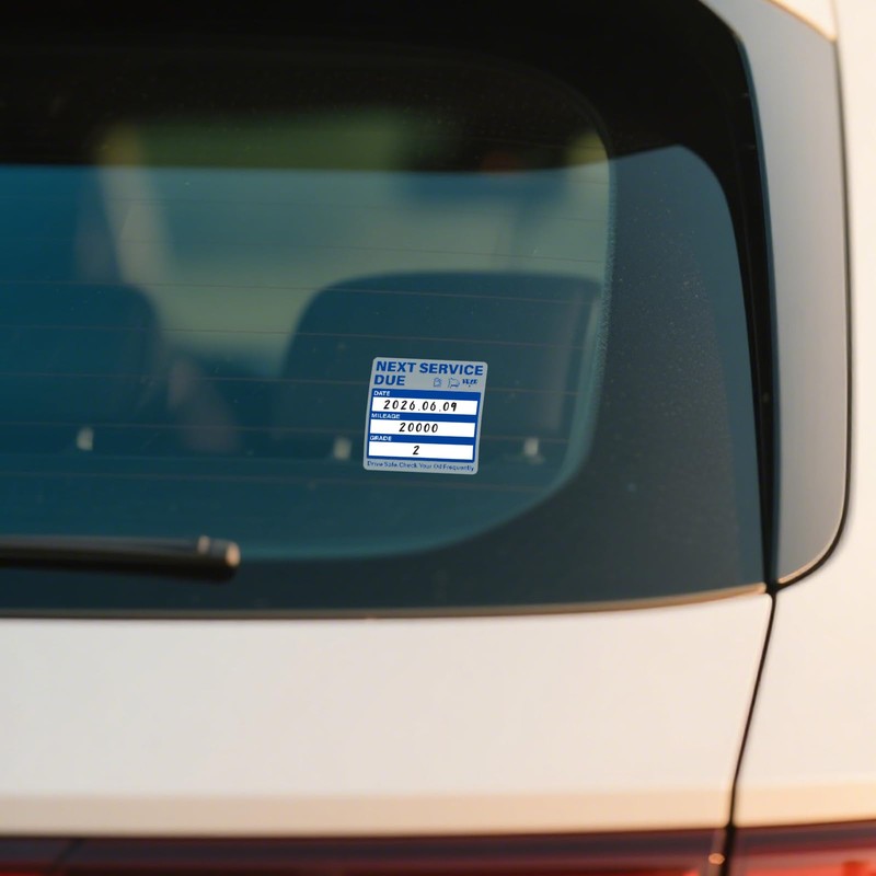 YIKIADA 500 PCS Oil Change Stickers Vinyl 2 Inches Clear