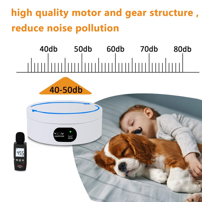 WeArkoTac Cup Rotating Display Stand, Motorized 360 Display base for