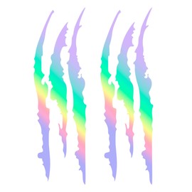 GamesMonkey GamesMonkey? C 2 Stck Monster Claw Scratch Sticker Monster Scratch Autoaufkleber, Kratzspuren-Aufkleber, Auto-Deko-Aufkleber, starke Klebkraft, einfach anzubringen (Multicolor)