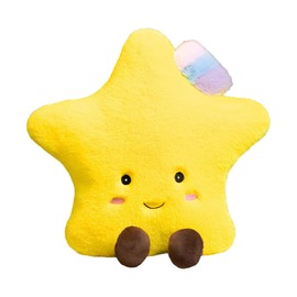 CavspkArt Cute Star Plush Pillow Toys, Soft Plush Cushion for Bedside Sofa, Funny Plush Stuffed Toy, Star Plush Toy for Home Decoration, Gift for boys and Girls (Star)
