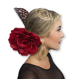 Ole Ole Flamenco comb metal Solea (Gold) Flamenco Dancer Hair Comb Spanish Peinetas Ornamental hair combs