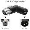 Xiatiaosann XLR 3 Pin Male Angle Adapter Dual Male and