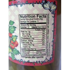 Amish Wedding Foods Pickled Mild Okra 16 oz. Glass Jar